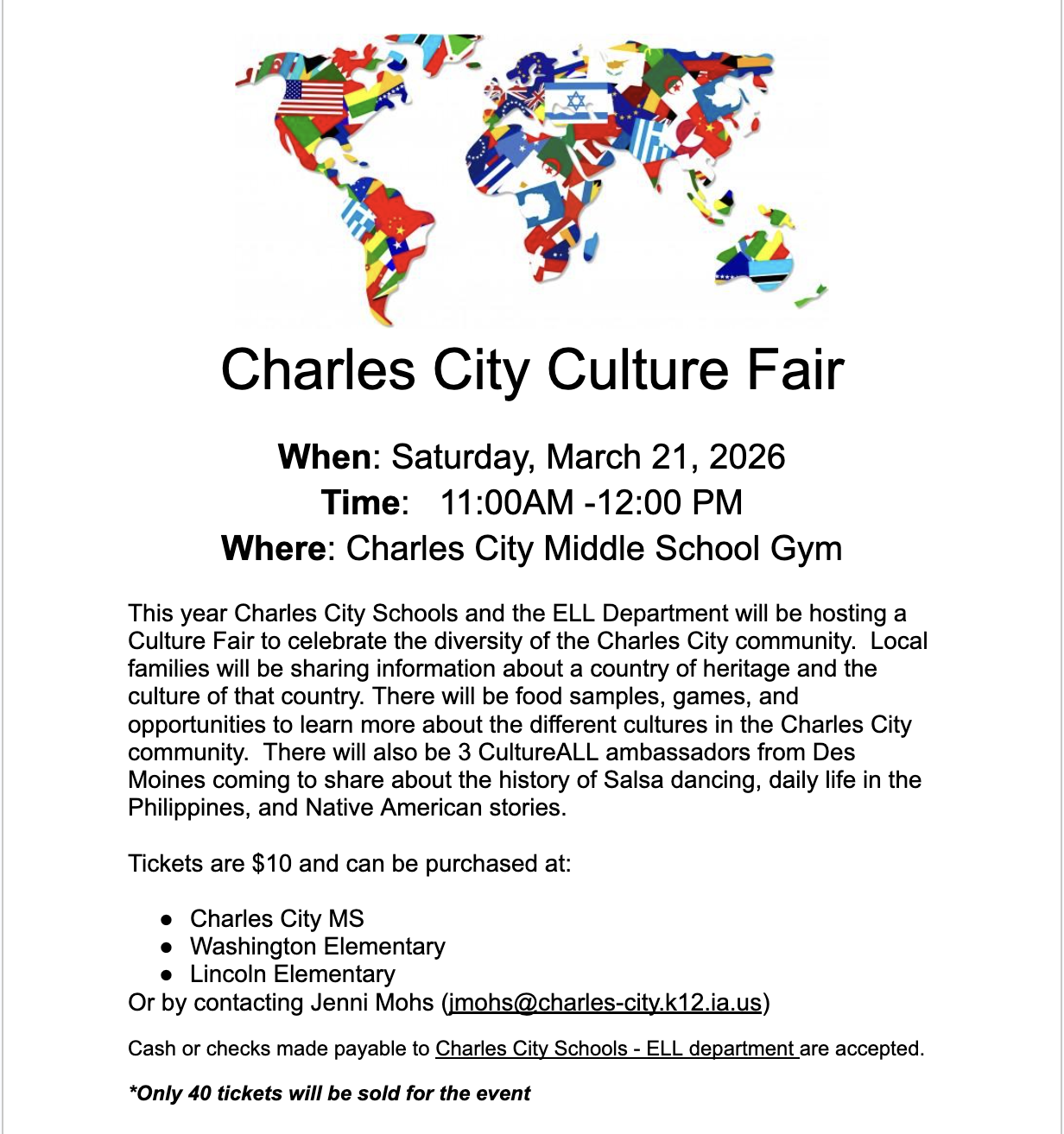 March 1, 2026 CCHS Weekly Newletter